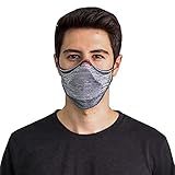 Máscara Fiber Knit AIR 30 Filtros De Proteção Suporte 3D Cinza Mescla G 