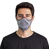 Máscara Fiber Knit AIR Filtro De Proteção Suporte Cinza Mescla M 