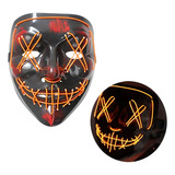 Mascara Halloween Neon Festa Fantasia Assustador The Purge
