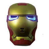 Máscara Homem De Ferro Com Led Cor Vermelho