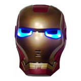 Máscara Infantil Homem De Ferro Led Luz Fantasia Iron Man