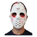 Máscara Jason Plástica Sangue Terror Halloween