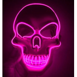 Máscara Led Neon Caveira Pisca Halloween