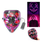 Mascara Led Neon Festa Balada Rave Halloween Cosplay Fucsia