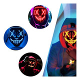 Máscara Led Neon Halloween Balada Festa Terror Cosplay