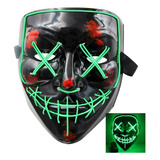 Mascara Led Neon Halloween Cosplay Fantasia Masculina Terror