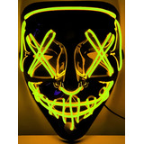 Mascara Led Neon Halloween Terror Cosplay Balada Carnaval