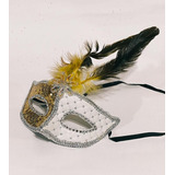 Máscara Luxo C Pena Carnaval
