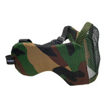 Mascara Meia Face Para Airsoft Camuflada Woodland Paintball