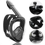 Máscara Mergulho Snorkel Full Face Suporte Gopro Câmera
