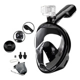 Máscara Mergulho Snorkel Full Face Suporte Gopro Câmera