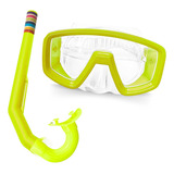 Mascara Mergulho Snorkel Infantil Ajustável Lente Acrilico