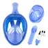 Máscara Mergulho Snorkel Infantil Full Face Suporte Gopro Cor Azul