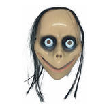 Máscara Momo Boneca Web Do Terror Halloween E Cosplay Cor Bege