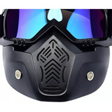 Máscara Óculos Lente Azulado Motociclista Motocross