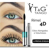 Máscara Para Cílios Rímel Tango 4d A Prova D água 17g Preto Cor Preto