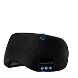 Máscara Para Dormir Com Fone De Ouvido Bluetooth- Tapa Olho Para Descanso- Preto -Preto-