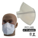 Máscara Pff2 Respirador N95 Branca Kit