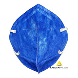 Mascara Pff2 Sem Valvula Respiratória N95 Ca   Kit 100 Und Cor Azul
