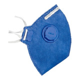 Máscara Respirador Pff2 N95 C/ Válvula Tayco Azul 50 Peças.