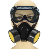 Máscara Respiratória Com 2 Filtros P Gases Ácidos Óculos