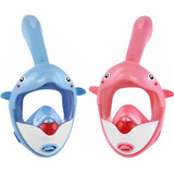 Máscara Snorkeling Visão Panorâmica Infantil Golfinho