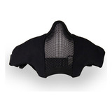 Mascara Tática Camuflada Metal Nylon Proteção Airsoft Cor Preto