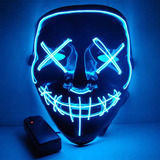 Mascara Terro Led Neon Assustadora Festa Balada Cosplay Face
