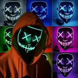Máscara Terror Led Neon Halloween Cosplay