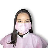 Máscara Tripla Proteção Bacteriana Descartável  Rosa  Protdesc  Caixa 50 Unidades