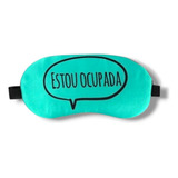 Máscara Venda Tapa Olhos Dormir Viseira Térmica Fria Quente Cor Verde Estou Ocupada