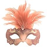 Máscara Veneziana Baile Milão Plumas Luxo Glitter