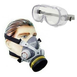 Máscaras Respiratória 1 4 Facial Filtros Gases Óculos