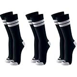 Mash Kit 3 Pares Meias Cano Alto Longo Esportiva Masculina Adulto 3 Preto 39 44