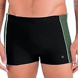 MASH Sunga Boxer Praia Uv 50- Dryfast Cordão Ajustável- Preto- GG