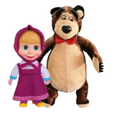 Masha E O Urso Boneca Vinil 25 Cm Pelúcia 40 Cm Cotiplás