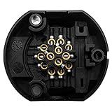 Maso Conversor De Soquete De Reboque 12 V 13 Pinos Tomada De Reboque Adaptador De Plugue Elétrico Adequado Para Reboque Padrão Europeu Invólucro De Plástico Preto