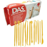 Massa Das Ceramica Fria Branca Kit Estecas Modelagem Biscuit