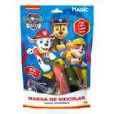 Massa De Modelar 12 Cores 6 Moldes Patrulha Canina 300g Cor Patrulha Canina Azul