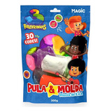 Massa Pula E Molda 30 Cores Sortidas 3 Palavrinhas 300g