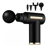 Massageador Elétrico Muscular  Pistola Massagem  Com Display Digital  Recarregável  Super Relaxante  MioFascial  4 Ponteiras Removíveis E Com Variação De Velocidades  Cores Variadas 