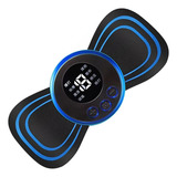 Massageador Portátil Recarregável Dor Pescoço Coluna Pernas Cor Preto E Azul 12v