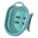 Massageador Rolo Bacia Silicone Para Os Pés Fisio Azul