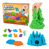 Massinha Areia Divertida De Modelar Dinossauro 300g Dm Toys