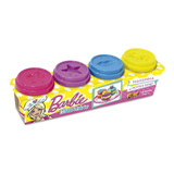 Massinha De Modelar Barbie Pack Com 4 Potes Sortidos F00126 Cor Colorida