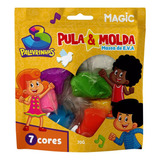 Massinha Eva De Modelar Pula E Molda 7 Cores 3 Palavrinhas