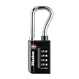 Master Lock Cadeado  Defina Sua Própria Combinação De Cadeado De Bagagem Aceito Pela TSA  3 9 Cm De Largura  4696D  Preto