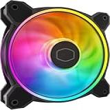 MasterFan MF120 Halo Fan Anéis De LED Duo Ring ARGB Gen 2 120 Mm 2050 Rpm PWM Dinâmico Pás De Ventilador Ampliadas Estrutura Híbrida Para Gabinete De PC Refrigerador De Líquido E Ar Preto