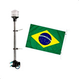 Mastro Luz Circular Ancoragem Strobo Led 12v Bandeira Preta