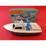 Matchbox Police Launch Boat N°52 1976 Made In England Raro